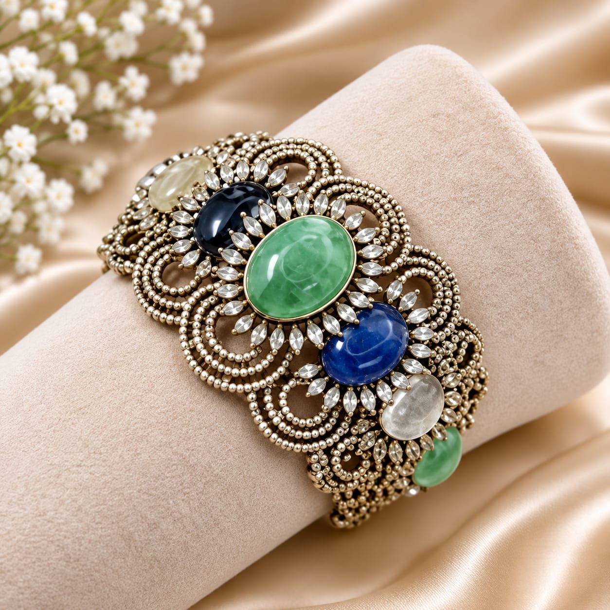 Designer Inspired Royal CZ Openable Bangle