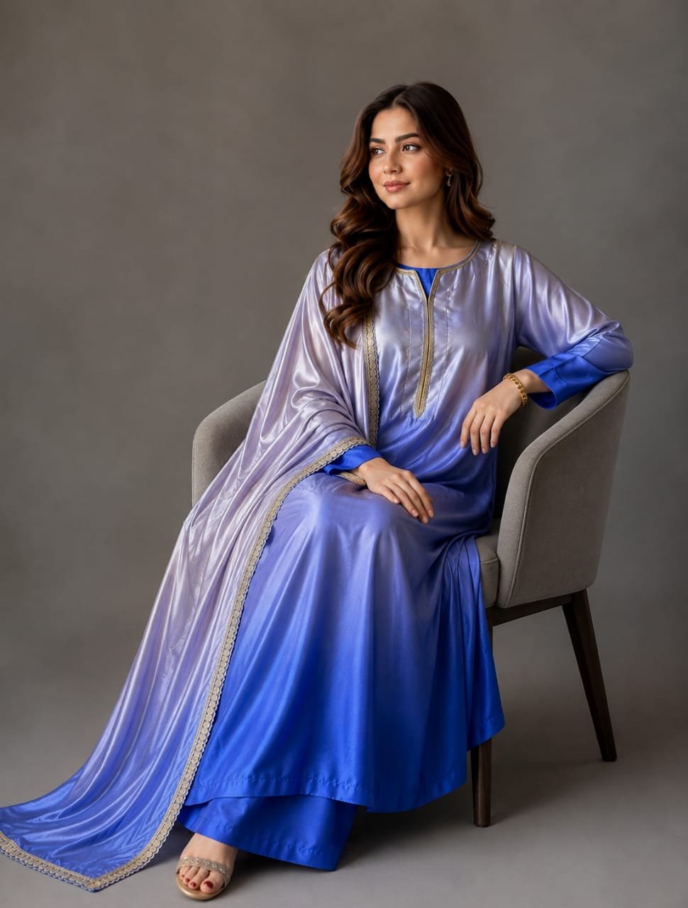 Two-Tone Korean Silk Formal Suit, Ready to Ship -01